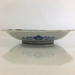 Japanese Porcelain Small Plate Vtg Landscape Of Mountain Village White Blue PY62