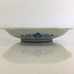 Japanese Porcelain Small Plate Vtg Landscape Of Mountain Village White Blue PY62