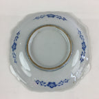 Japanese Porcelain Small Plate Vtg Landscape Of Mountain Village White Blue PY63
