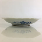 Japanese Porcelain Small Plate Vtg Landscape Of Mountain Village White Blue PY63