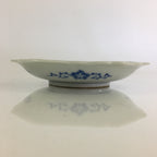 Japanese Porcelain Small Plate Vtg Landscape Of Mountain Village White Blue PY64