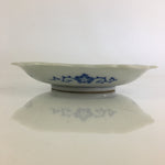 Japanese Porcelain Small Plate Vtg Landscape Of Mountain Village White Blue PY64