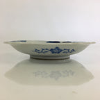 Japanese Porcelain Small Plate Vtg Landscape Of Mountain Village White Blue PY64