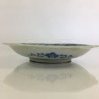 Japanese Porcelain Small Plate Vtg Landscape Of Mountain Village White Blue PY64