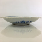 Japanese Porcelain Small Plate Vtg Landscape Of Mountain Village White Blue PY64
