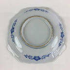 Japanese Porcelain Small Plate Vtg Landscape Of Mountain Village White Blue PY64