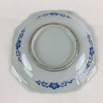 Japanese Porcelain Small Plate Vtg Landscape Of Mountain Village White Blue PY64