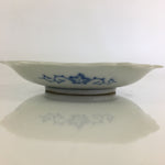 Japanese Porcelain Small Plate Vtg Landscape Of Mountain Village White Blue PY65