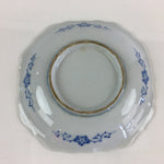 Japanese Porcelain Small Plate Vtg Landscape Of Mountain Village White Blue PY65