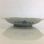 Japanese Porcelain Small Plate Vtg Landscape Of Mountain Village White Blue PY65