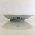 Japanese Porcelain Small Plate Vtg Landscape Of Mountain Village White Blue PY66