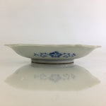 Japanese Porcelain Small Plate Vtg Landscape Of Mountain Village White Blue PY66