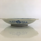 Japanese Porcelain Small Plate Vtg Landscape Of Mountain Village White Blue PY66