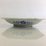 Japanese Porcelain Small Plate Vtg Landscape Of Mountain Village White Blue PY67