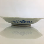 Japanese Porcelain Small Plate Vtg Landscape Of Mountain Village White Blue PY67