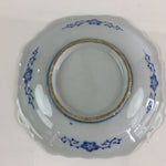 Japanese Porcelain Small Plate Vtg Landscape Of Mountain Village White Blue PY67