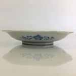 Japanese Porcelain Small Plate Vtg Landscape Of Mountain Village White Blue PY67