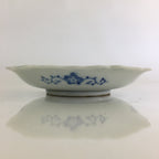 Japanese Porcelain Small Plate Vtg Landscape Of Mountain Village White Blue PY68