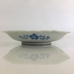 Japanese Porcelain Small Plate Vtg Landscape Of Mountain Village White Blue PY68
