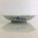 Japanese Porcelain Small Plate Vtg Landscape Of Mountain Village White Blue PY68