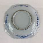 Japanese Porcelain Small Plate Vtg Landscape Of Mountain Village White Blue PY68