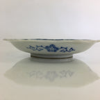 Japanese Porcelain Small Plate Vtg Landscape Of Mountain Village White Blue PY68