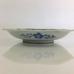 Japanese Porcelain Small Plate Vtg Landscape Of Mountain Village White Blue PY68