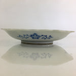 Japanese Porcelain Small Plate Vtg Landscape Of Mountain Village White Blue PY68