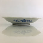 Japanese Porcelain Small Plate Vtg Landscape Of Mountain Village White Blue PY69