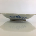 Japanese Porcelain Small Plate Vtg Landscape Of Mountain Village White Blue PY69