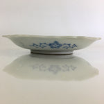 Japanese Porcelain Small Plate Vtg Landscape Of Mountain Village White Blue PY70
