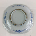 Japanese Porcelain Small Plate Vtg Landscape Of Mountain Village White Blue PY70
