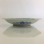 Japanese Porcelain Small Plate Vtg Landscape Of Mountain Village White Blue PY71