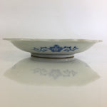 Japanese Porcelain Small Plate Vtg Landscape Of Mountain Village White Blue PY71