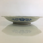 Japanese Porcelain Small Plate Vtg Landscape Of Mountain Village White Blue PY71