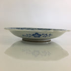 Japanese Porcelain Small Plate Vtg Landscape Of Mountain Village White Blue PY71