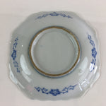 Japanese Porcelain Small Plate Vtg Landscape Of Mountain Village White Blue PY71