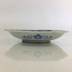 Japanese Porcelain Small Plate Vtg Landscape Of Mountain Village White Blue PY72