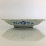 Japanese Porcelain Small Plate Vtg Landscape Of Mountain Village White Blue PY72
