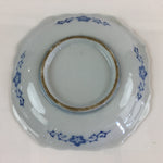 Japanese Porcelain Small Plate Vtg Landscape Of Mountain Village White Blue PY72