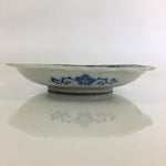 Japanese Porcelain Small Plate Vtg Landscape Of Mountain Village White Blue PY72