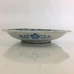 Japanese Porcelain Small Plate Vtg Landscape Of Mountain Village White Blue PY72