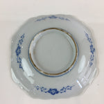 Japanese Porcelain Small Plate Vtg Landscape Of Mountain Village White Blue PY73