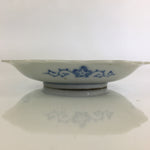 Japanese Porcelain Small Plate Vtg Landscape Of Mountain Village White Blue PY73
