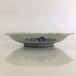 Japanese Porcelain Small Plate Vtg Landscape Of Mountain Village White Blue PY74