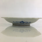 Japanese Porcelain Small Plate Vtg Landscape Of Mountain Village White Blue PY74