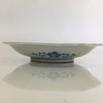 Japanese Porcelain Small Plate Vtg Landscape Of Mountain Village White Blue PY74