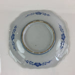 Japanese Porcelain Small Plate Vtg Landscape Of Mountain Village White Blue PY74