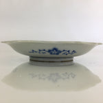 Japanese Porcelain Small Plate Vtg Landscape Of Mountain Village White Blue PY74