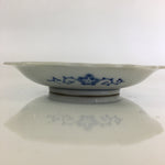 Japanese Porcelain Small Plate Vtg Landscape Of Mountain Village White Blue PY74